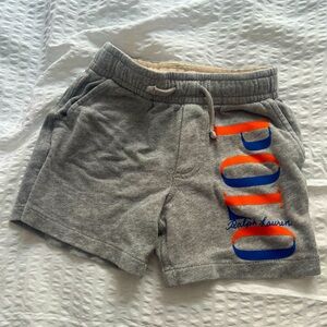 Ralph Lauren Kids Gray Shorts with Blue and Orange Logo